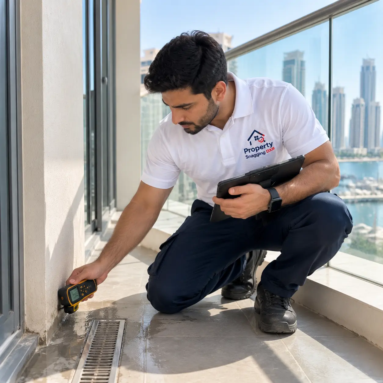 Balcony moisture inspection in Abu Dhabi