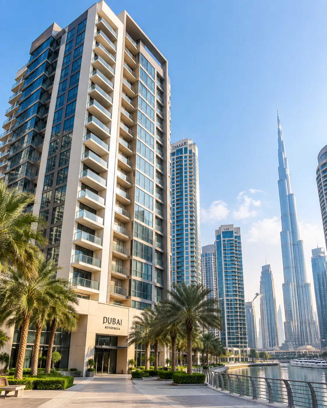Dubai apartment tower view