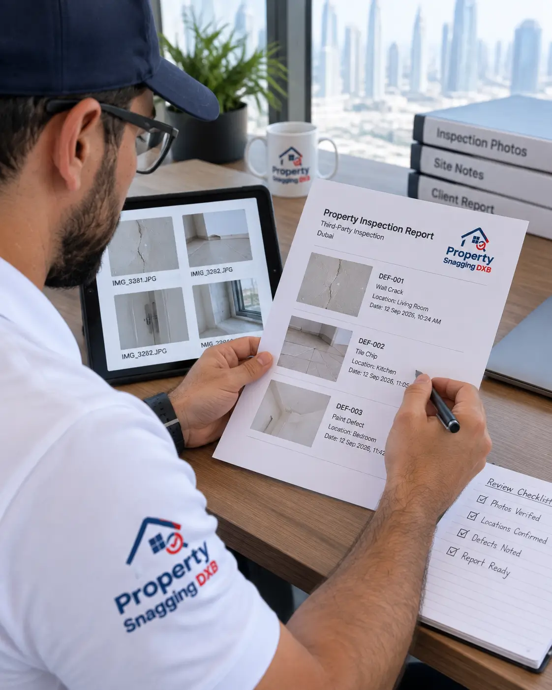Inspection evidence review in Dubai