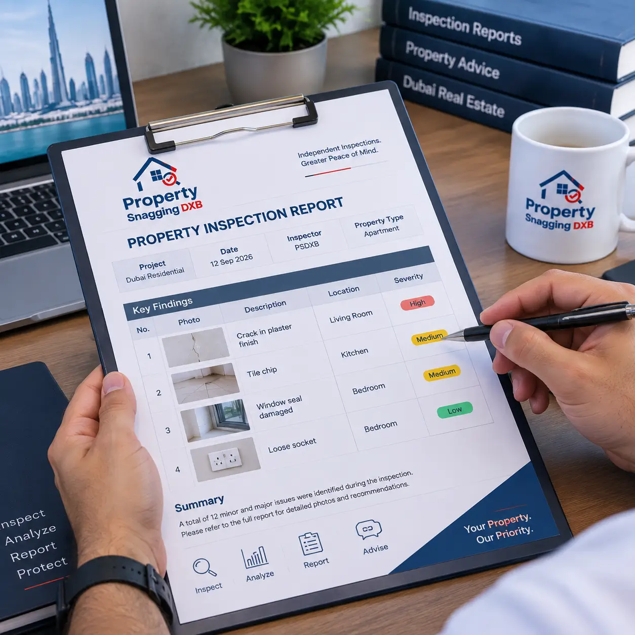 Inspection findings report in Dubai