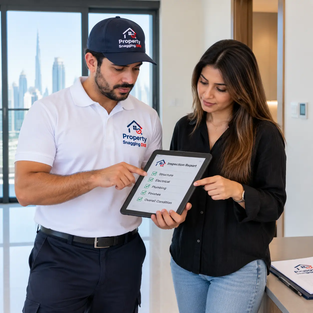 Inspection report review with tenant