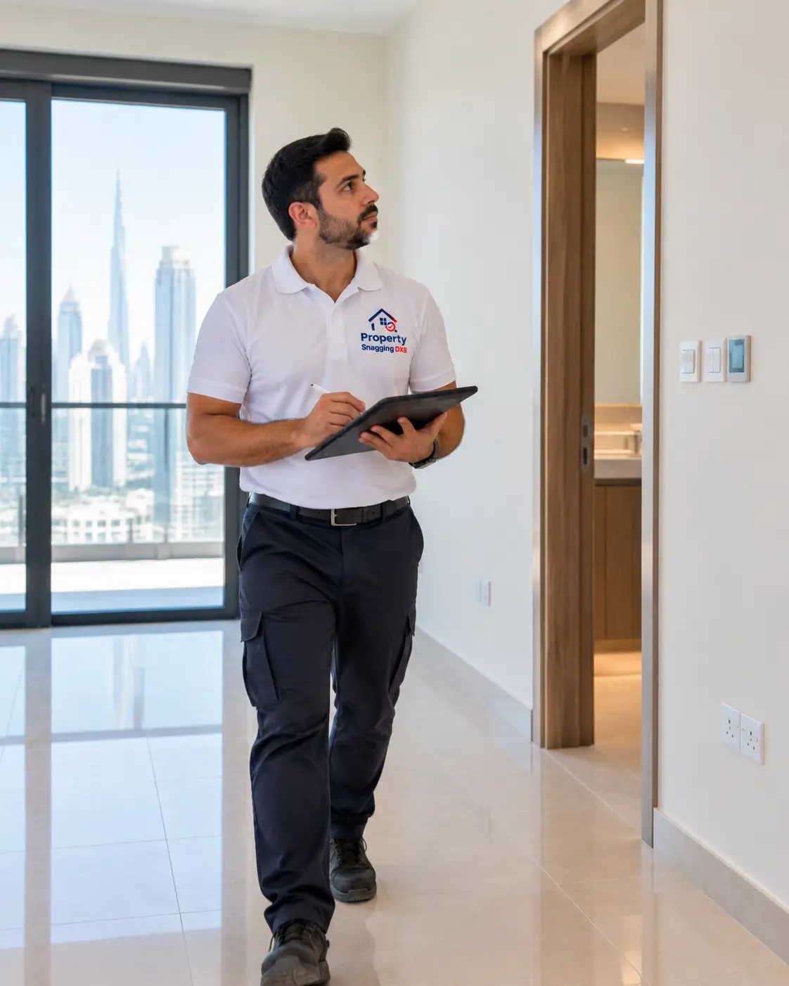 Property inspection walkthrough in Dubai