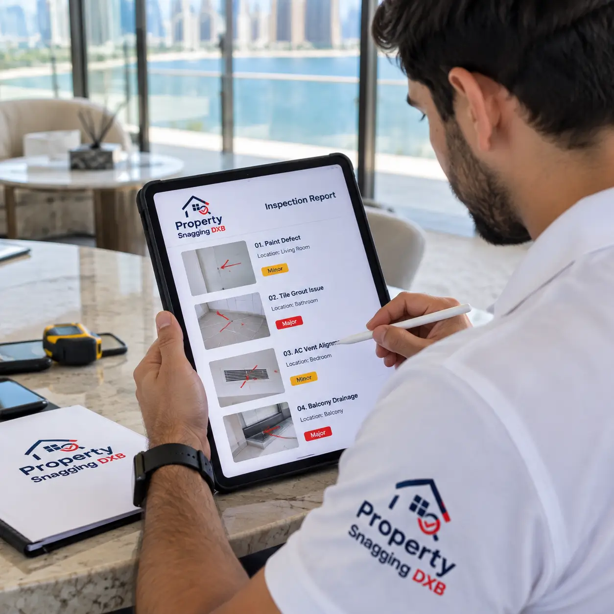 Property snagging report sample Abu Dhabi