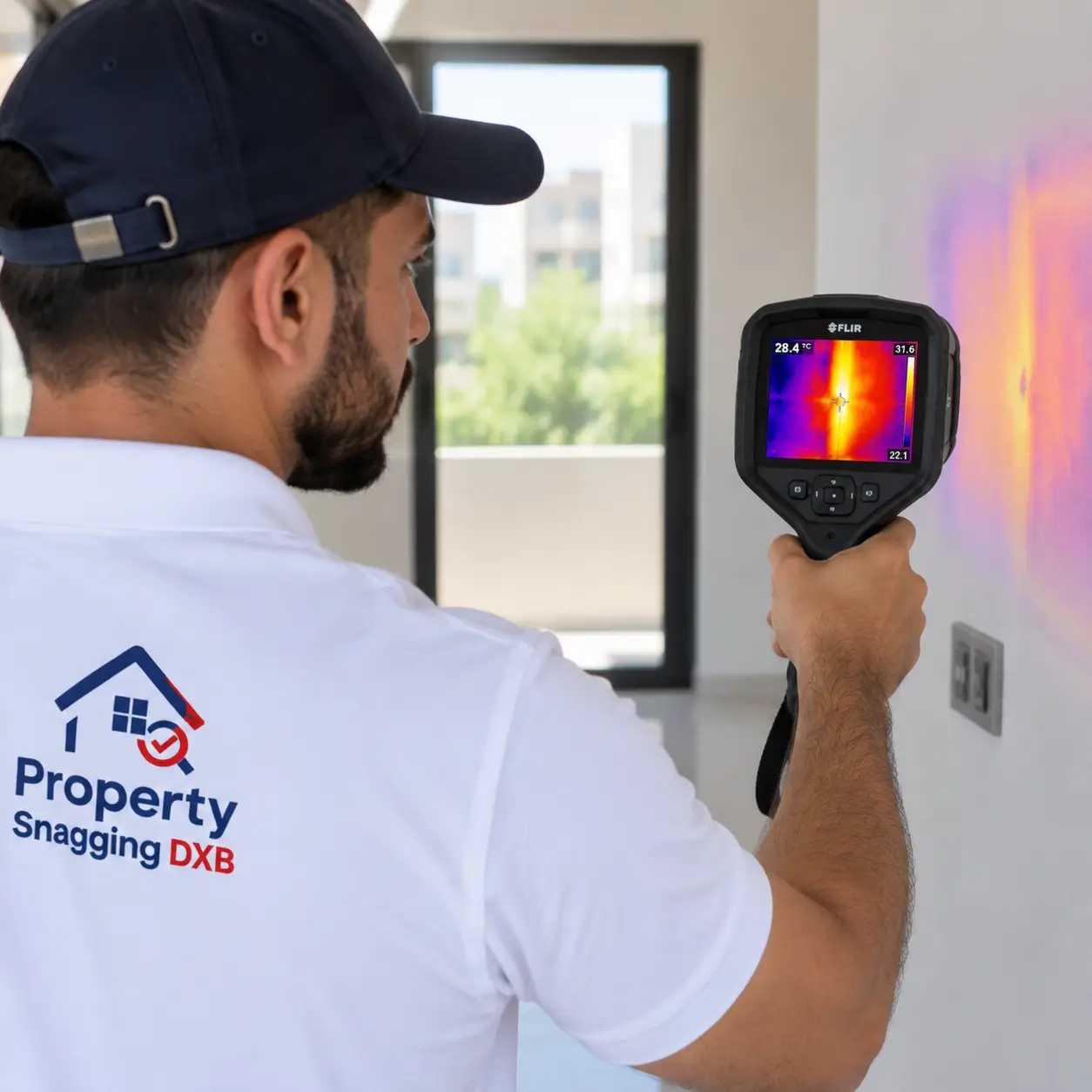 Thermal camera wall scan in Dubai
