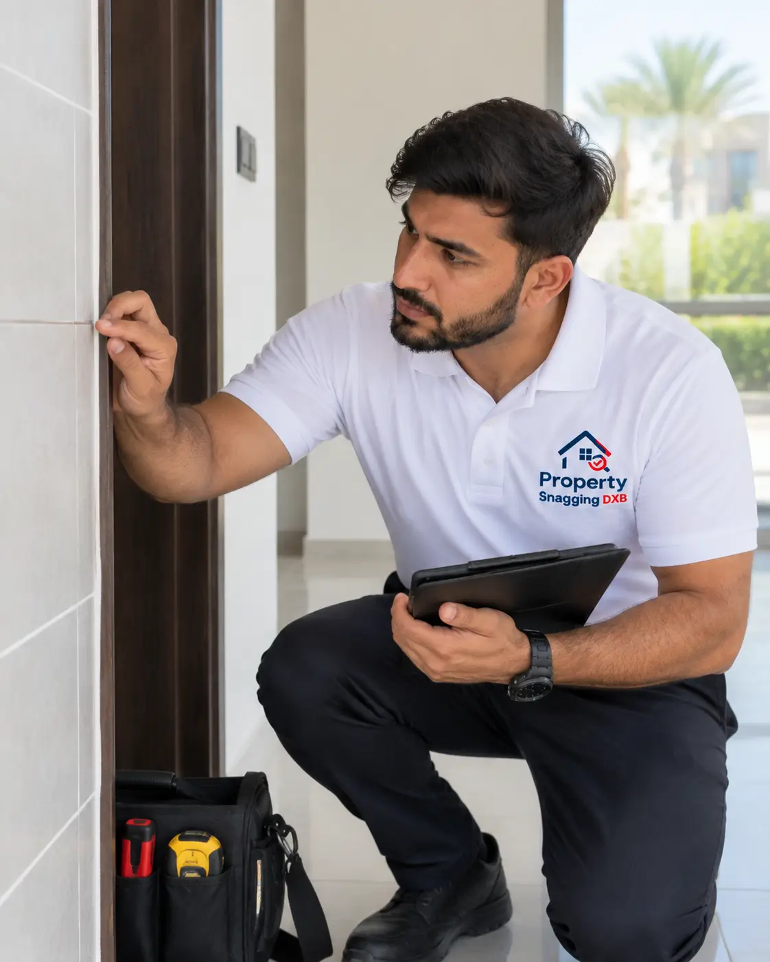 Tile inspection at handover in Dubai